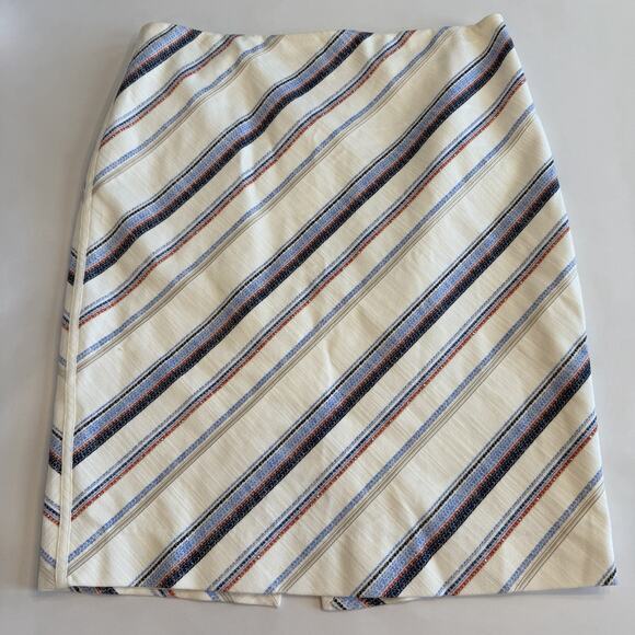 White House Black Market Dresses & Skirts - White House Black Market Women’s Diagonal Striped Midi Pencil Skirt 12 (A0132)